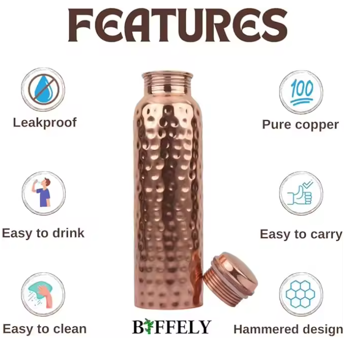 Pure Copper Water Bottle